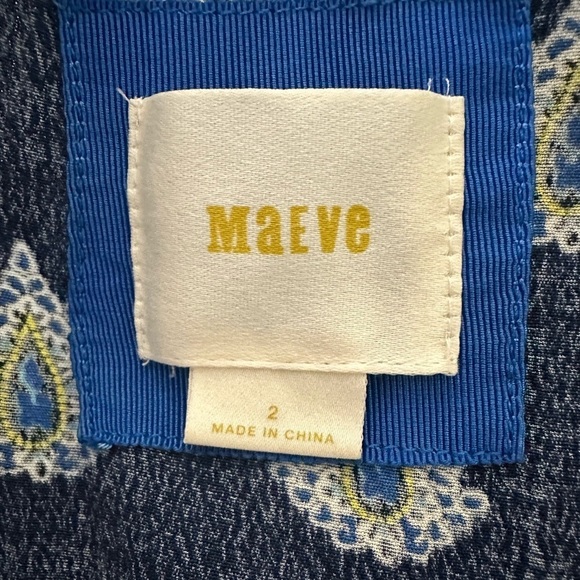 Anthropologie Maeve Paisley Bandana Patchwork Motif Midi Knee Length Dress, Sz 2 - Picture 10 of 11